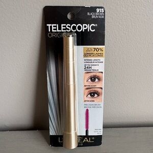 L'Oreal Telescopic Original Mascara Black Brown 915  Volume Length -NEW Sealed